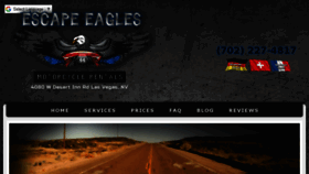 What Escapeeagles.com website looked like in 2018 (5 years ago)