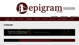 What Epigram.org.uk website looked like in 2018 (5 years ago)