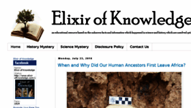 What Elixirofknowledge.com website looked like in 2018 (5 years ago)