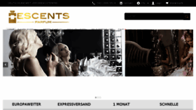 What Escents.de website looked like in 2018 (5 years ago)