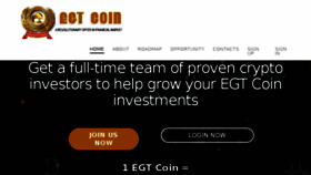 What Egtcoin.com website looked like in 2018 (5 years ago)