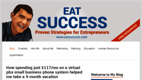 What Eatsuccess.com website looked like in 2018 (5 years ago)