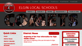 What Elginschools.org website looked like in 2018 (5 years ago)