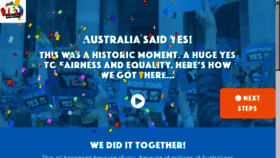 What Equalitycampaign.org.au website looked like in 2018 (5 years ago)