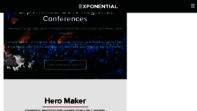 What Exponential.org website looked like in 2018 (5 years ago)