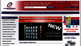 What E-signfittings.co.uk website looked like in 2018 (5 years ago)