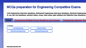 What Engineeringmcqs.blogspot.in website looked like in 2018 (5 years ago)