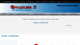 What Emusicale.fr website looked like in 2018 (5 years ago)
