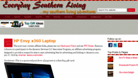 What Everydaysouthernliving.com website looked like in 2018 (5 years ago)