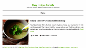 What Easyrecipesforkidsguide.com website looked like in 2018 (5 years ago)