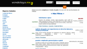 What Empleos.vendeloya.mx website looked like in 2018 (5 years ago)