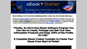 What Ebookstarter.com website looked like in 2018 (7 years ago)