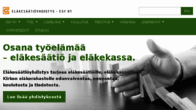 What Elakesaatioyhdistys.fi website looked like in 2018 (5 years ago)