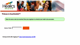 What Easyschedule.healics.net website looked like in 2018 (5 years ago)
