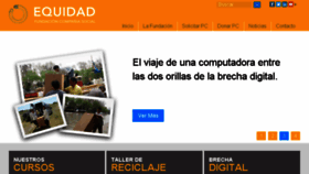 What Equidad.org website looked like in 2018 (5 years ago)