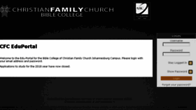 What Eduportal.cfcbiblecollege.co.za website looked like in 2018 (5 years ago)