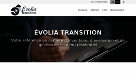What Evoliatransition.com website looked like in 2018 (5 years ago)