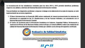 What Estadisticascriminales.minseg.gob.ar website looked like in 2018 (5 years ago)