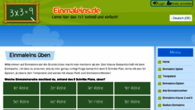 What Einmaleinslernen.de website looked like in 2018 (5 years ago)