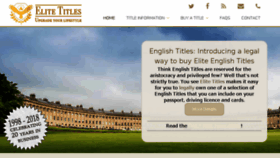What Elitetitles.co.uk website looked like in 2018 (5 years ago)