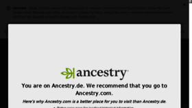 What Entdecke.ancestry.de website looked like in 2018 (5 years ago)