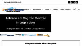 What E-ssentialnetworks.com website looked like in 2018 (5 years ago)