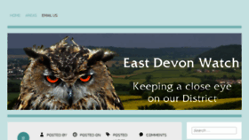 What Eastdevonwatch.org website looked like in 2018 (5 years ago)