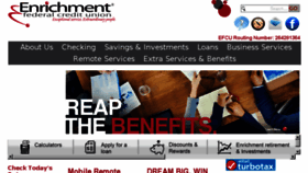 What Enrichmentfcu.org website looked like in 2018 (5 years ago)