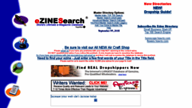 What Ezinesearch.com website looked like in 2018 (5 years ago)
