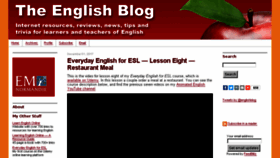 What Englishblog.com website looked like in 2018 (5 years ago)