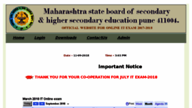 What Examinfo.mh-hsc.ac.in website looked like in 2018 (5 years ago)