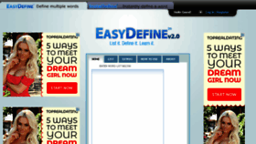 What Easydefine.com website looked like in 2018 (5 years ago)