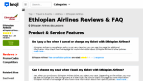 What Ethiopianairlines.knoji.com website looked like in 2018 (5 years ago)
