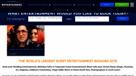 What Entertainersworldwide.com website looked like in 2018 (5 years ago)
