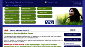 What Eversleymedicalcentre.co.uk website looked like in 2018 (5 years ago)