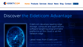 What Eideticom.com website looked like in 2018 (5 years ago)