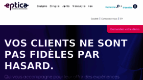 What Eptica.fr website looked like in 2018 (5 years ago)