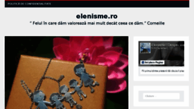 What Elenisme.ro website looked like in 2018 (5 years ago)