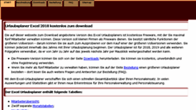 What Excel-urlaubsplaner.de website looked like in 2018 (5 years ago)