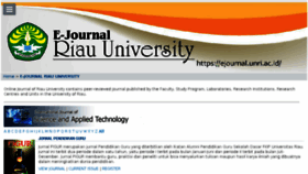 What Ejournal.unri.ac.id website looked like in 2018 (5 years ago)