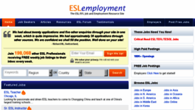 What Eslemployment.com website looked like in 2018 (5 years ago)
