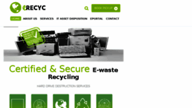 What Erecyc.com website looked like in 2018 (5 years ago)