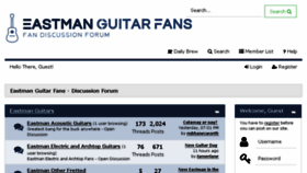 What Eastmanguitarfans.com website looked like in 2018 (5 years ago)