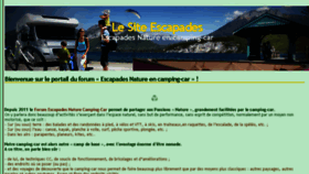 What Escapades-nature-camping-car.fr website looked like in 2018 (5 years ago)
