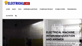 What Electricallive.com website looked like in 2018 (5 years ago)
