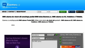 What Esemes.cz website looked like in 2018 (5 years ago)