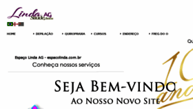 What Espacolinda.com.br website looked like in 2018 (5 years ago)