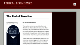 What Ethicaleconomics.org.uk website looked like in 2018 (5 years ago)