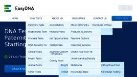 What Easydna.ie website looked like in 2018 (5 years ago)
