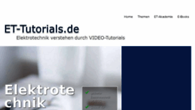 What Et-tutorials.de website looked like in 2018 (6 years ago)